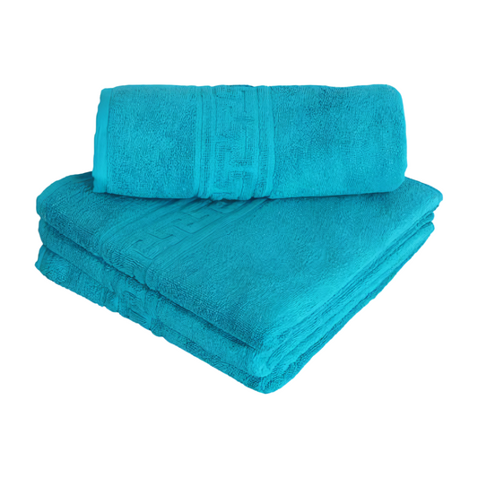 2 Σετ 100% βαμβακερή πετσέτες, Ελλάδα Μοντέλο Bleu 70 cm x 140 cm 50 cm x 90 cm