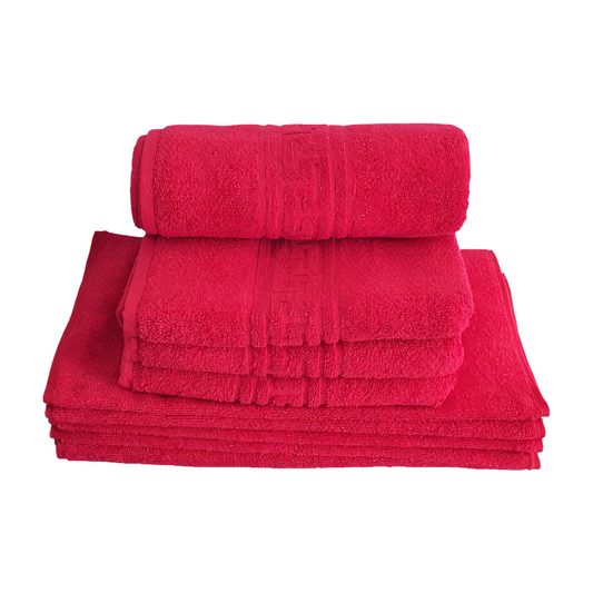 Το 2 ορίζει 100% βαμβακερή πετσέτες, το κόκκινο μοντέλο λίπους 70 cm x 140 cm 50 cm x 90 cm
